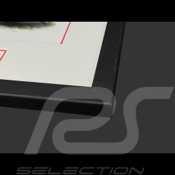 Porsche Frame 911 Coupe 1967 Red Black Wooden Frame with Sketch 25 x 30 cm - Uli Ehret