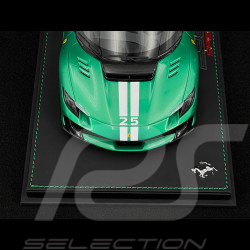 Ferrari 296 Speciale n° 25 2025 Verde Nürburgring / White Stripes 1/18 BBR Models P18269A