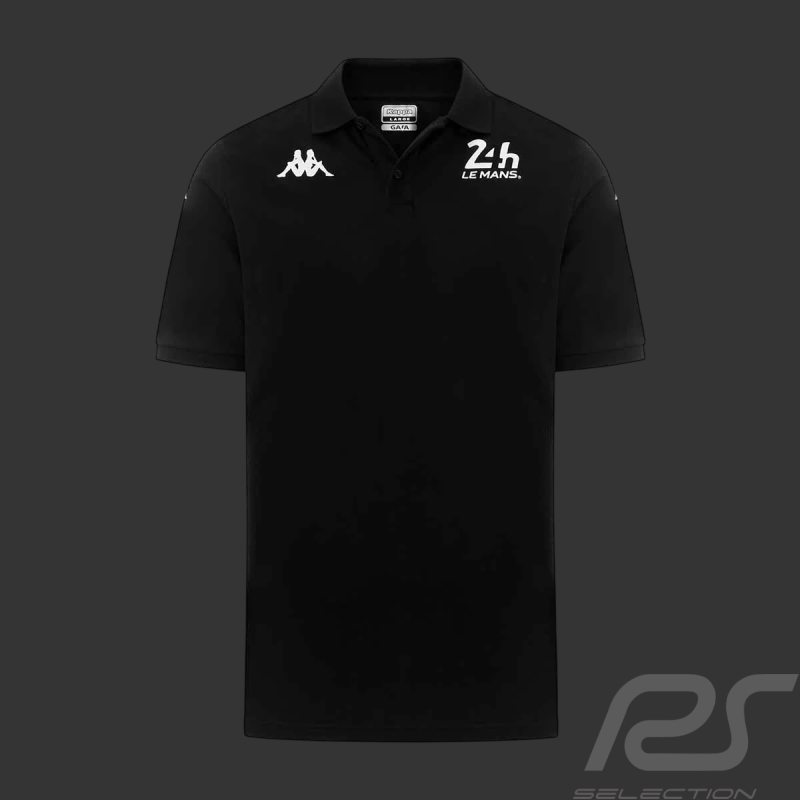 Poloshirt 24h Le Mans 2024 Kappa Schwarz / Weiß 351W47W-005 - Unisex