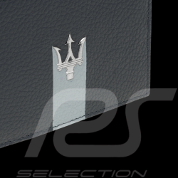 Maserati Wallet in Leather Trident Navy Blue Made in Italy 920015437