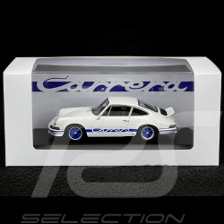 Porsche 911 Carrera RS 2.7 1972 White / Blue Stripes 1/43 Spark MAP02030225