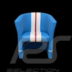 Fauteuil Cabriolet 24h Le Mans Bleu Clair / Blanc / Rouge