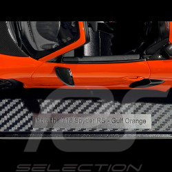 Porsche 718 Spyder RS Type 982 2024 Pack Weissach RS Selection x Spark Orange Gulf 1/18 18RSF024