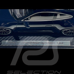 SELTEN Porsche 911 Belgian Edition 2020 Weiße Spiegel RS Selection x Spark X Blue Familie Ickx 1/18 Spark 18RSF001-