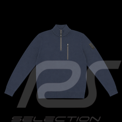 Pull Maserati North Sails Zippé Col Montant Bleu Marine - Homme