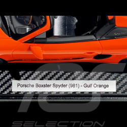 Porsche Boxster Spyder Type 981 "Nemo" 2016 RS Selection x Spark Orange Gulf 1/18 Spark 18RSF006
