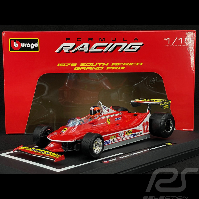 Gilles Villeneuve Ferrari 312 T4 n° 12 Vainqueur GP Afrique du Sud 1979 F1 1/18 Bburago BU16814-180010