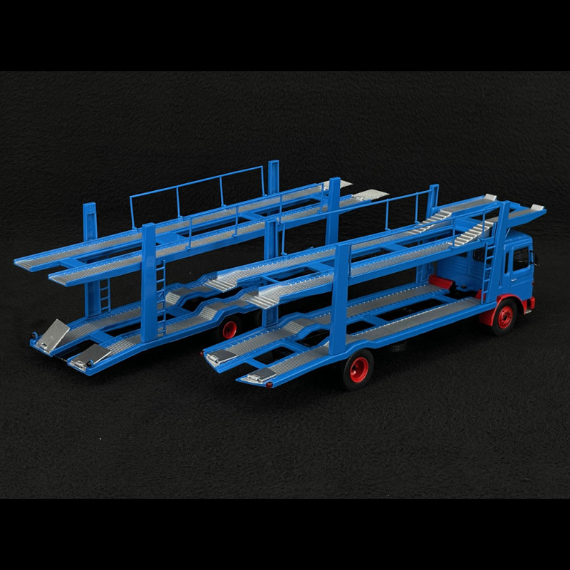 Man Truck Car Carrier Truck with Trailer 1970 Blue 1/43 Ixo TTRX034