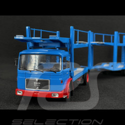 Camion Man Transporteur de Voitures avec Remorque 1970 Bleu 1/43 Ixo TTRX034