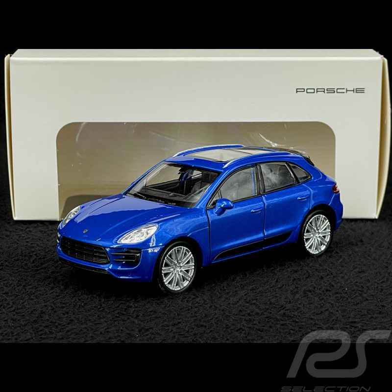 Porsche Macan Turbo 2019 Blau Reibungsspielzeug 1/38 Welly MAP01024015
