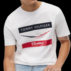 Cadillac T-Shirt F1 Team X Tommy Hilfiger Chevron 2026 Weiß MN0MN00101YBR - Unisex