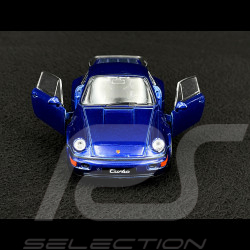 Porsche 911 Turbo Type 964 1990 Blue Friction Toy 1/38 Welly MAP01025015