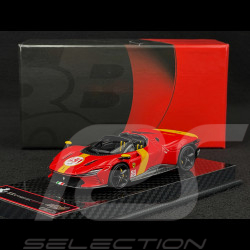 Ferrari Daytona SP3 Serie Icona n° 51 Hommage 24h Le Mans 2022 Rosso Corsa / Jaune Giallo 1/43 BBR Models BBRC267LM51