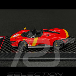 Ferrari Daytona SP3 Serie Icona n° 51 Hommage 24h Le Mans 2022 Rosso Corsa / Jaune Giallo 1/43 BBR Models BBRC267LM51