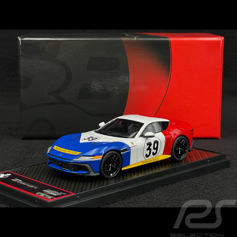 Ferrari 12Cilindri Coupe n° 39 Hommage 24h Le Mans 1972 Blau / Weiß / Rot 1/43 BBR Models BBRC299LM