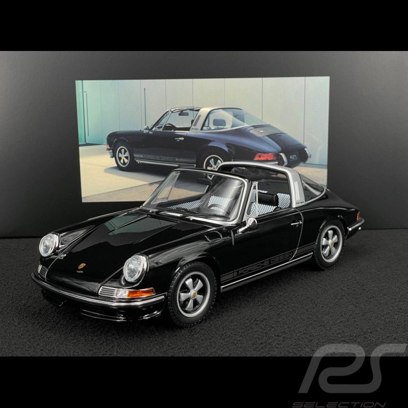 Porsche 911 S 2.4 Targa 1972 50. Jahrestag Porsche Design Schwarz 1/18 Spark WAP0215400TTRG