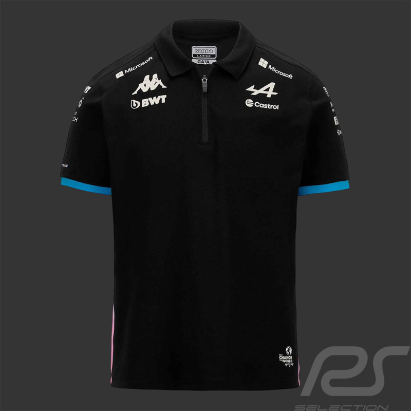Low Price Alpine Polo Shirt F1 Team Kappa Black 321P6PW-A01 - Unisex