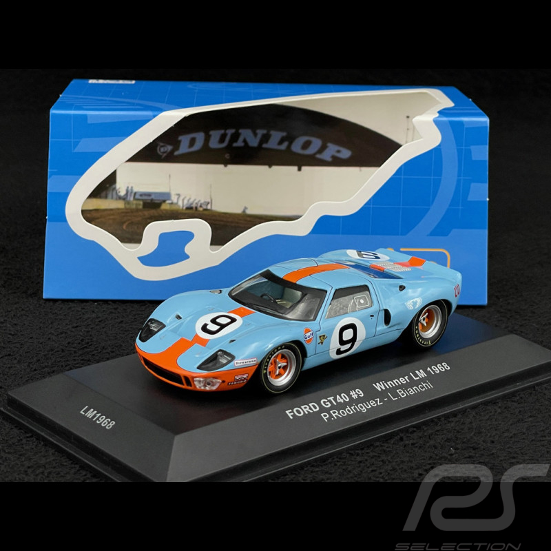 Ford GT40 n° 9 Gulf Vainqueur 24h Le Mans 1968 1/43 Ixo LM1968