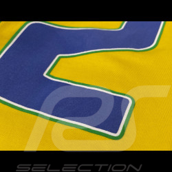 Ayrton Senna T-shirt F1 n° 12 Yellow ASLE01006-YLW - unisex