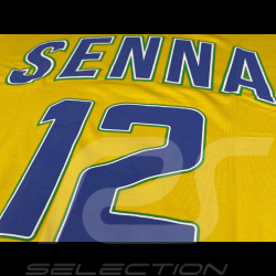 Ayrton Senna T-Shirt F1 n° 12 Gelb ASLE01006-YLW - unisex