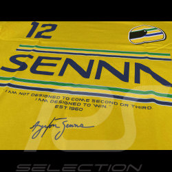 Ayrton Senna T-Shirt F1 n° 12 Gelb ASLE01015-YLW - unisex
