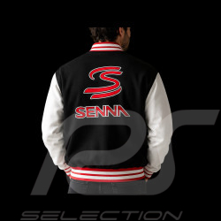 Veste Ayrton Senna F1 n° 12 Varsity Noir ASRC04002-BLK - mixte