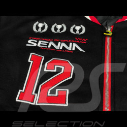 Veste Ayrton Senna F1 n° 12 Varsity Noir ASRC04002-BLK - mixte