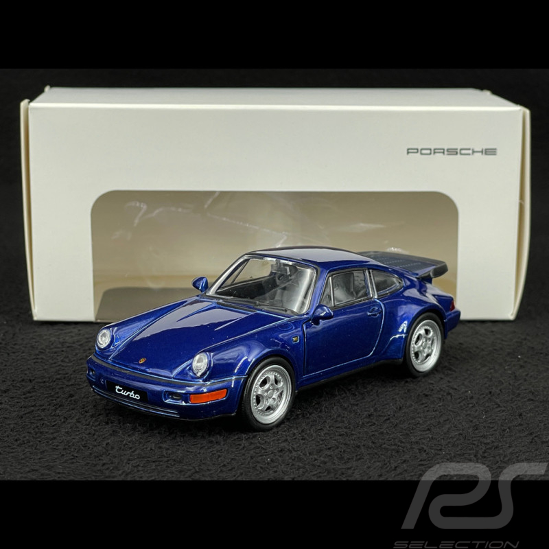 Porsche 964 Turbo 1990 bleu métallisé 1/24 Welly MAP02493716