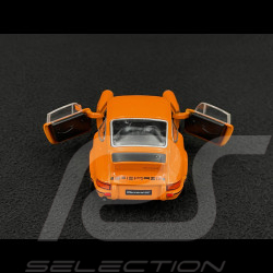 Porsche 911 Carrera RS 2.7 1973 Orange / Bandes Noires Jouet à friction 1/38 Welly MAP01025015