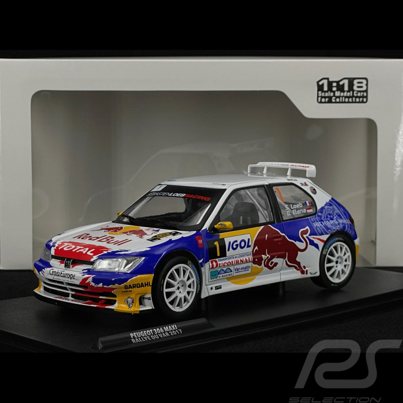 Sebastien Loeb Peugeot 306 Maxi n°1 Rallye du Var 2017 1/18 Solido S1808308
