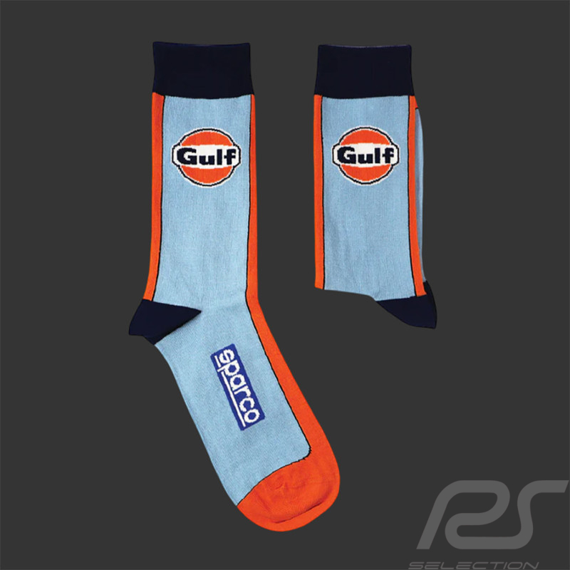 Inspiration Gulf Socken Sparco Hellblau / Orange / Marineblau - Farbmix - Größe 41/46