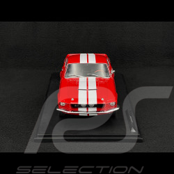 Ford Mustang Shelby GT500 1967 Rouge Bonbon / Bandes Blanches 1/18 Solido S1802902