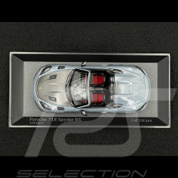 Porsche 718 Spyder RS 2023 Weissach Package Arctic Grey 1/43 Minichamps 410063130
