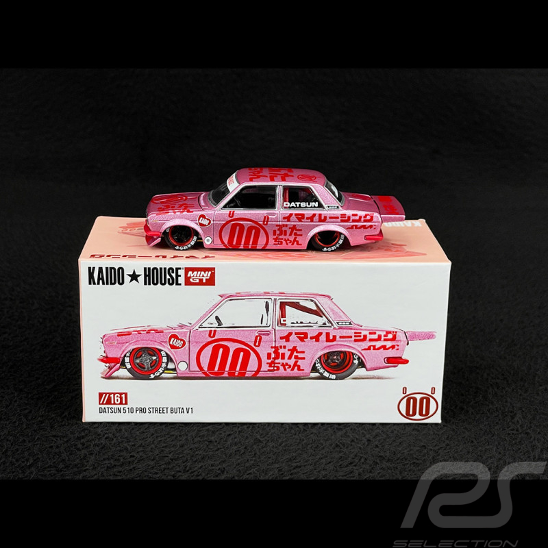 Datsun 510 Pro Street Buta V1 1969 Pink 1/64 Mini GT KHMG161