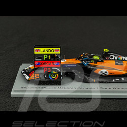 Lando Norris McLaren MCL39 n° 4 Vainqueur GP Monaco 2025 F1 avec Pit Board 1/43 Spark S9622