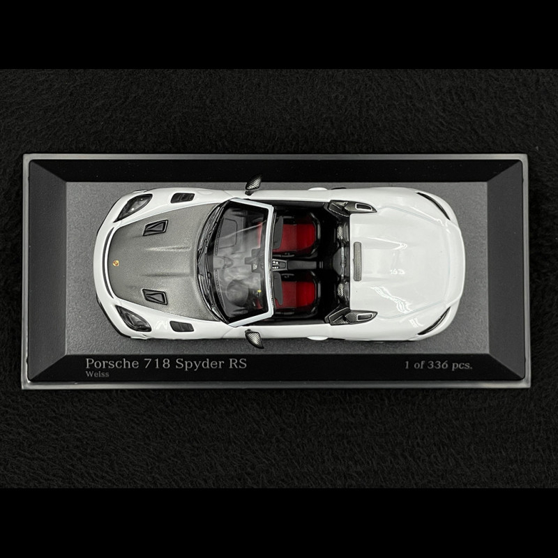 希少・ポルシェ 純正ミニカー】 718 Spyder、White、スケール：1/43