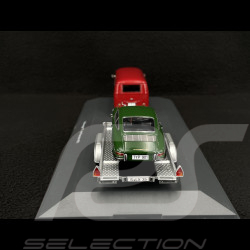 Volkswagen T1 Combi Porsche Renndienst avec Remorque + Porsche 901 1963 Rouge / Vert Foncé Métallisé 1/43 Schuco 450731300