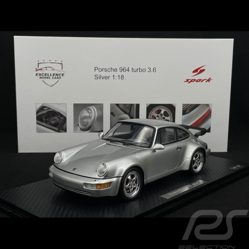 Porsche 911 Typ 964 Turbo 3.6 1993 Silber Grau RS Selection x Spark 1/18 18RSF015