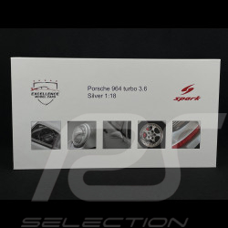 Porsche 911 Type 964 Turbo 3.6 1993 Silver Grey RS Selection x Spark 1/18 18RSF015