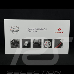 Porsche 911 Type 964 Turbo 3.6 1993 Noir RS Selection x Spark 1/18 18RSF014