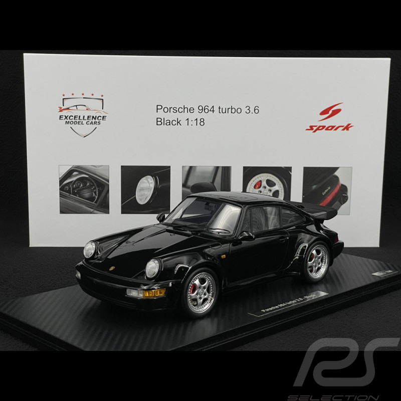 Porsche 911 Type 964 Turbo 3.6 1993 Noir RS Selection x Spark 1/18 18RSF014