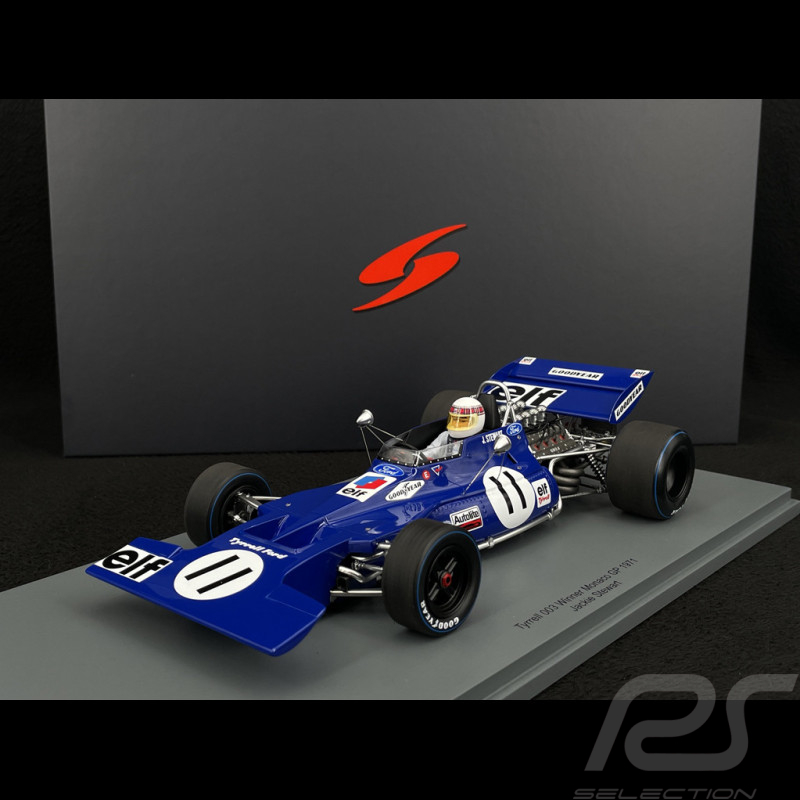 Jackie Stewart Tyrrell 003 n° 11 Winner Monaco GP 1971 1/18 Spark 18S357