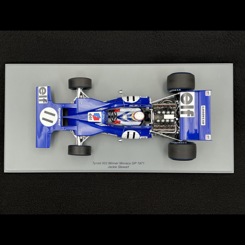 Jackie Stewart Tyrrell 003 n° 11 Winner Monaco GP 1971 1/18 Spark