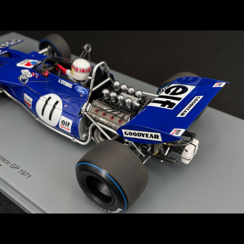 Jackie Stewart Tyrrell 003 n° 11 Winner Monaco GP 1971 1/18 Spark