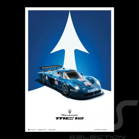 Póster Maserati MC12 Blanco...