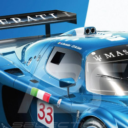 Maserati Poster MC12 White / Blue 920031371