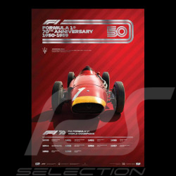 Poster Maserati 250F 50 Ans F1 Rouge 920029579