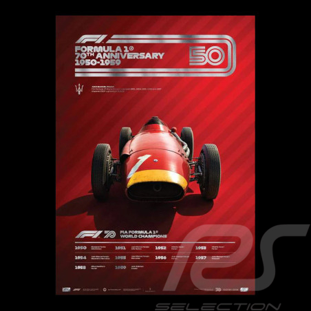 Póster Maserati 250F 50s,...