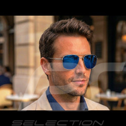 Red Bull Sonnenbrille X Spect Eyewear Silberner Rahmen / Blaue Polarisierte Gläser LIGHTNING-002