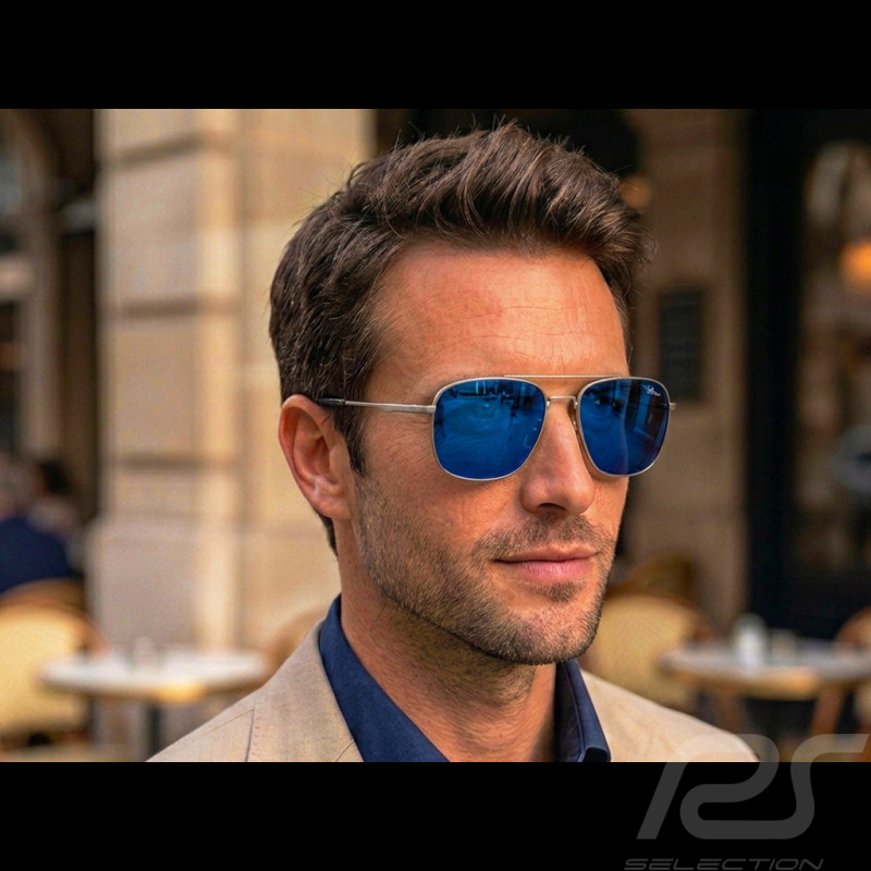 Red Bull Sonnenbrille X Spect Eyewear Silberner Rahmen / Blaue Polarisierte Gläser LIGHTNING-002